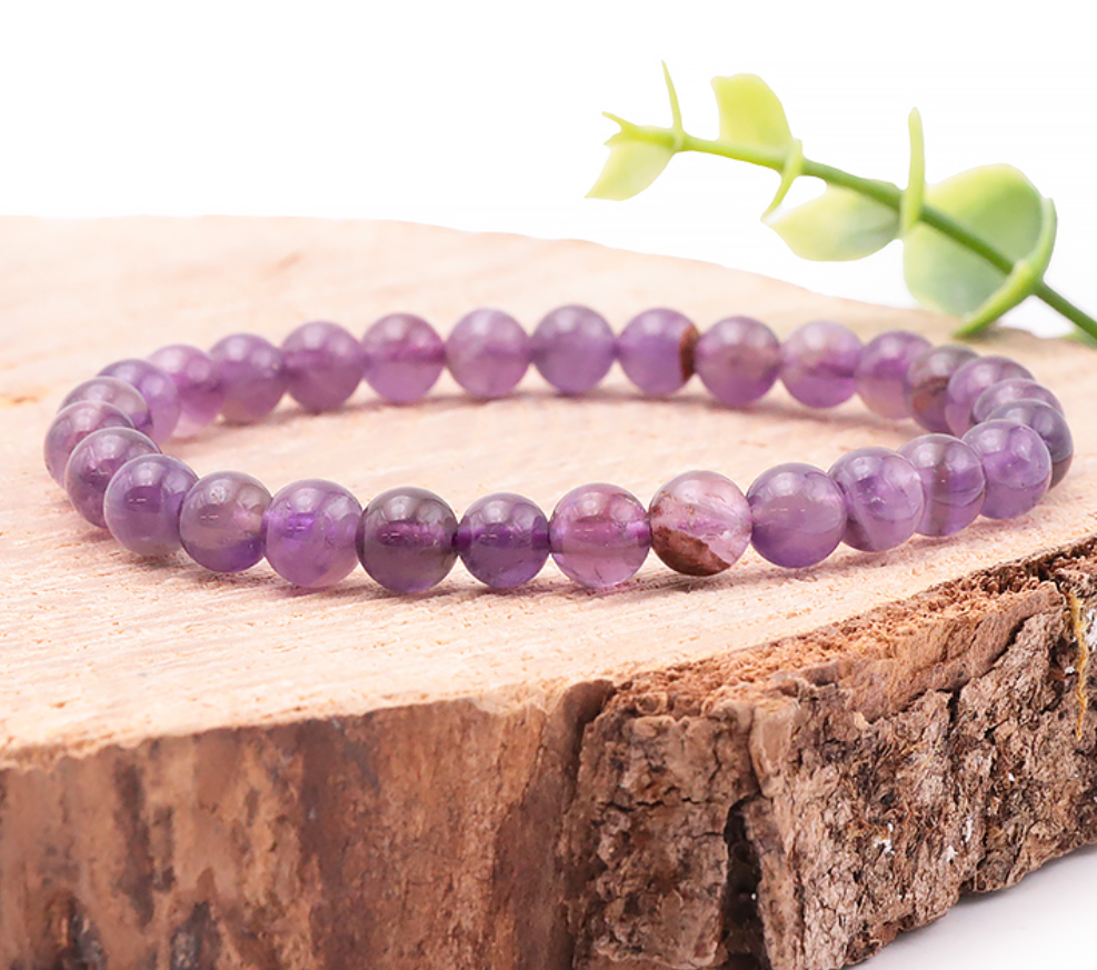 BRACELET BOULE 06MM AMÉTHYSTE BRÉSIL A
