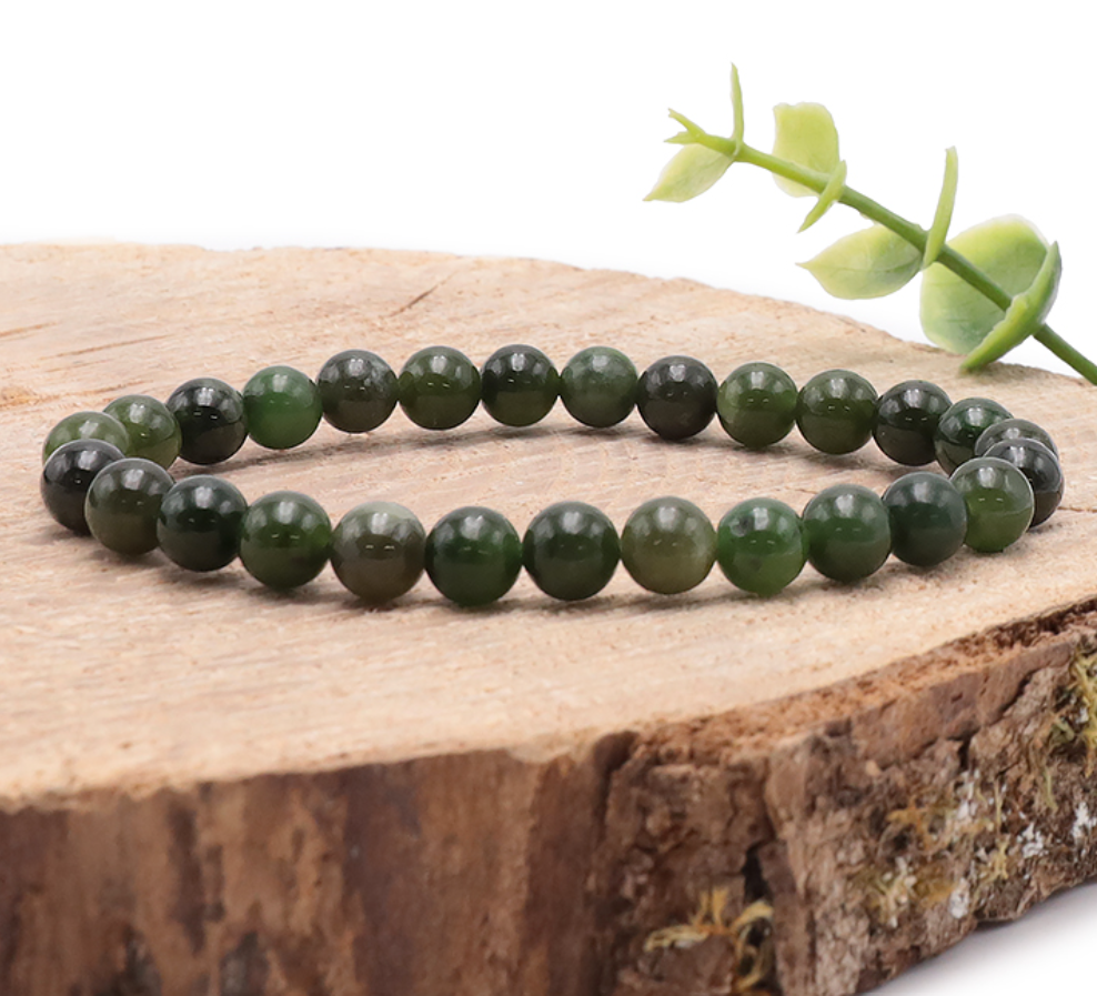BRACELET BOULE 06MM JADE NÉPHRITE A