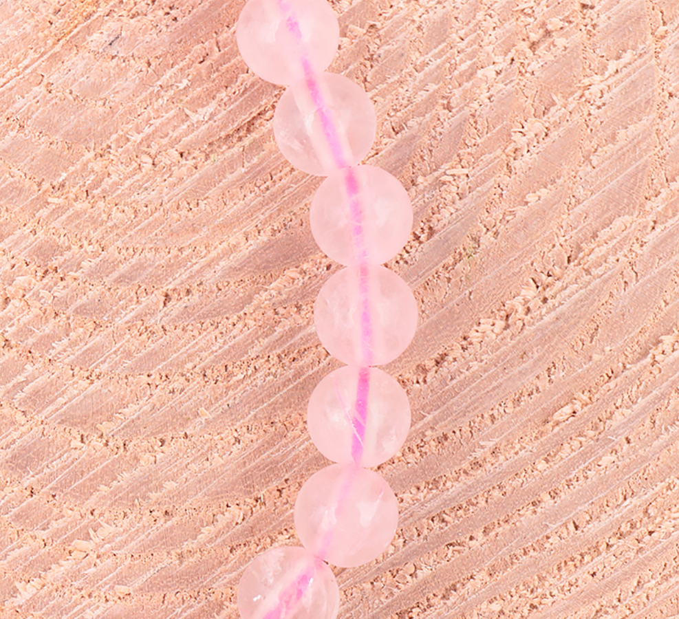 BRACELET BOULE 06MM QUARTZ ROSE BRÉSIL A+