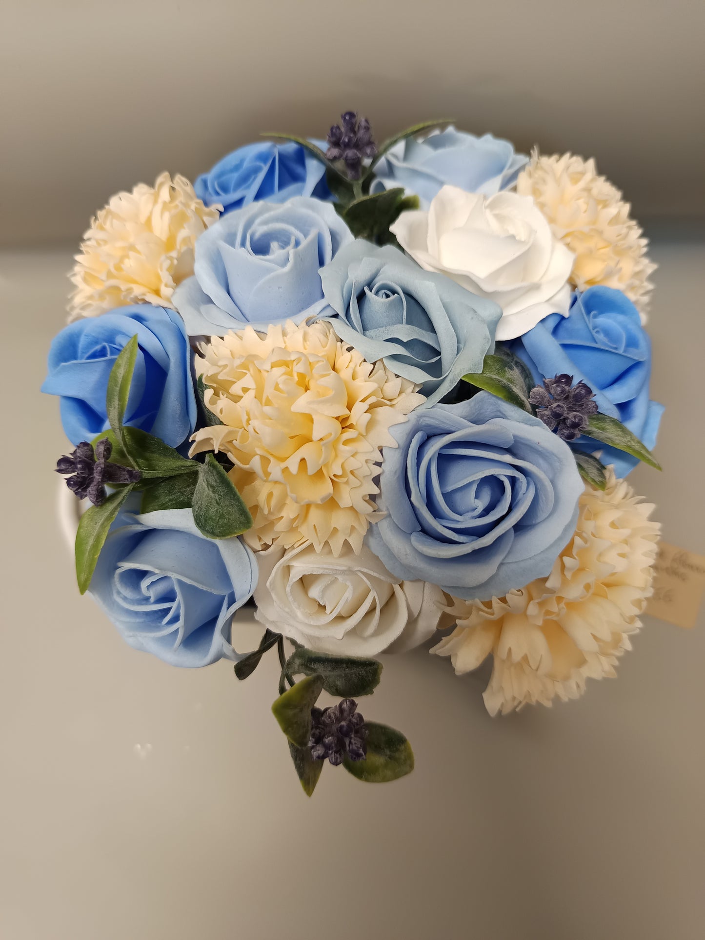 Bouquet de fleurs en savon - Bleu