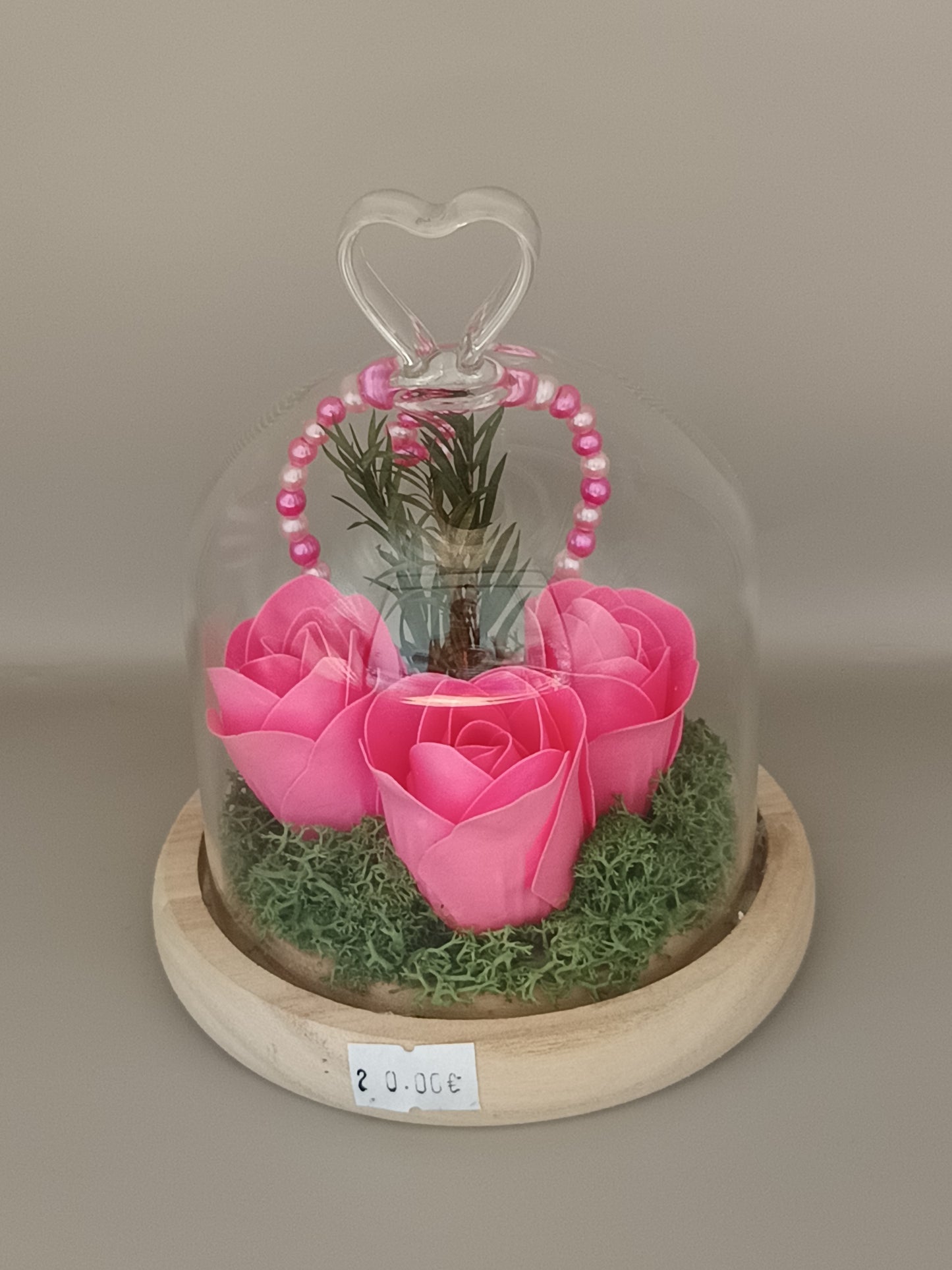 Cloche rose de savon