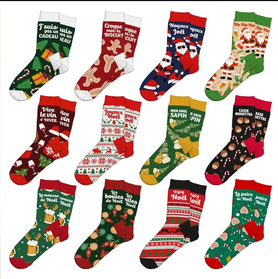 Chaussettes moches de noël cassé noisette