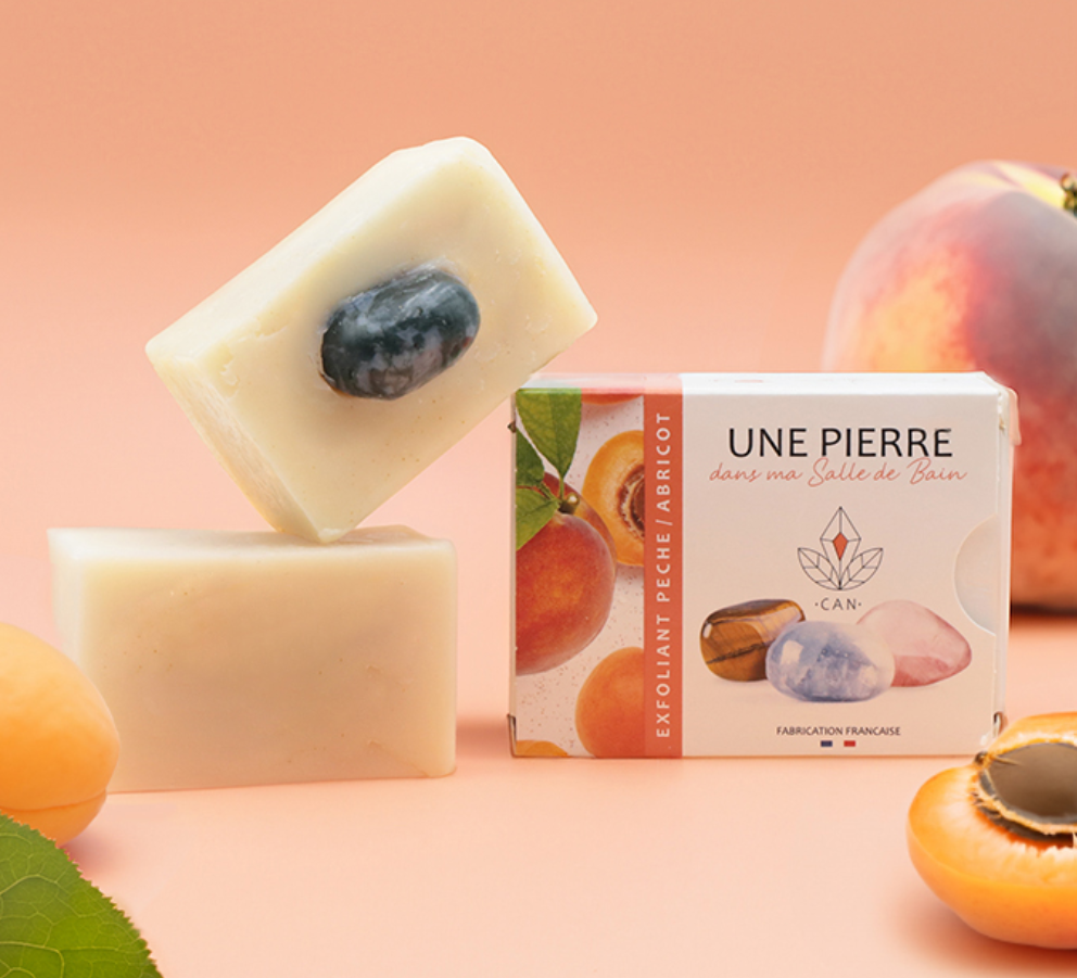 SAVON EXFOLIANT PÊCHE ABRICOT (1 PIÈCE)
