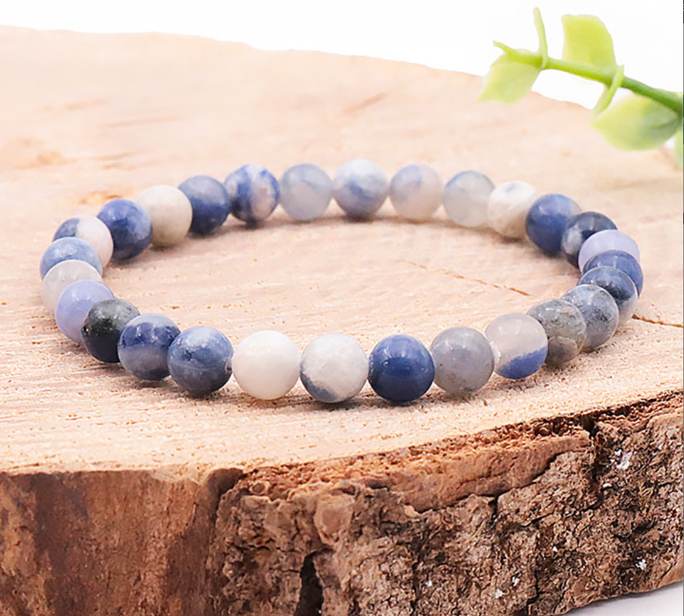 BRACELET BOULE 06MM SODALITE AB