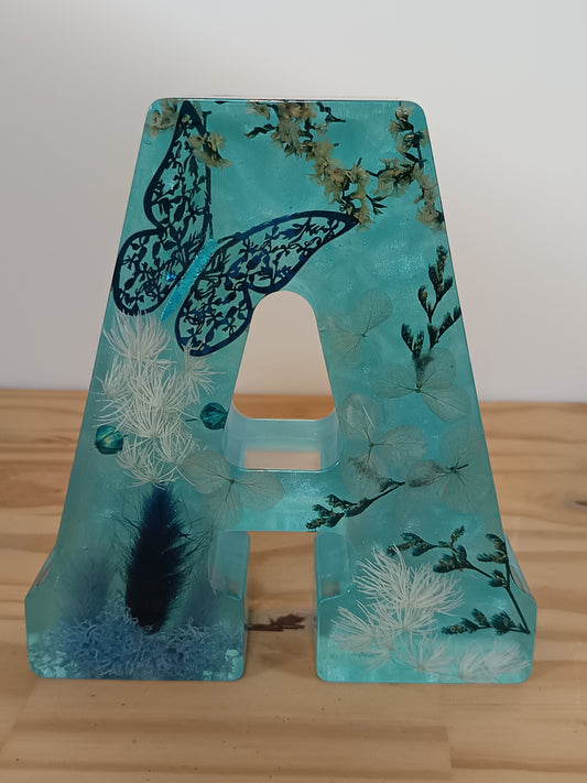 Lettre A en résine époxy