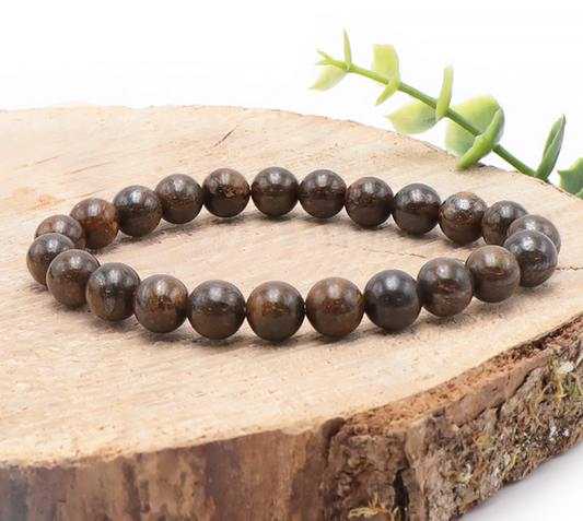 BRACELET BOULE 06MM BRONZITE A