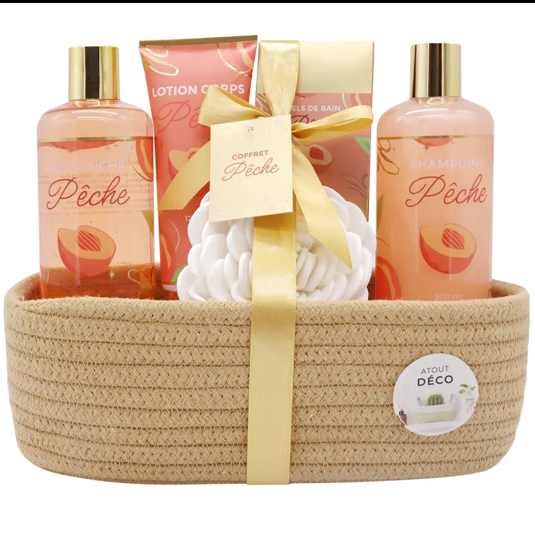 Panier corps & bain parfum pêche