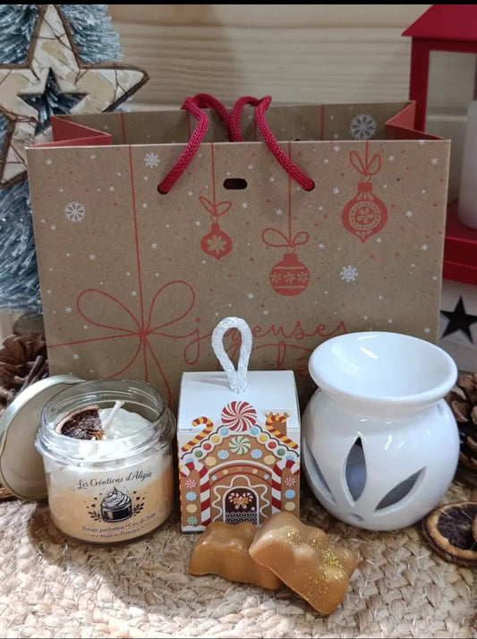 Coffret de Noël brûleur fondant + bougie