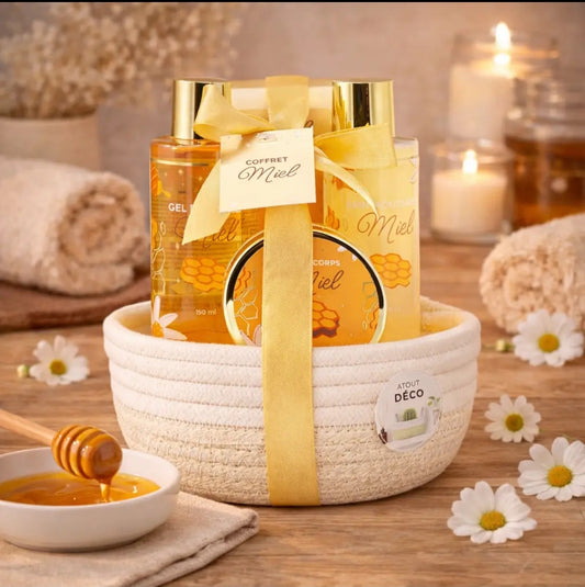 Coffret bain au miel. Set spa corps hydratant