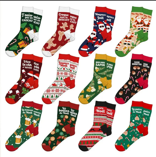 Chaussettes moches de noël papa noël