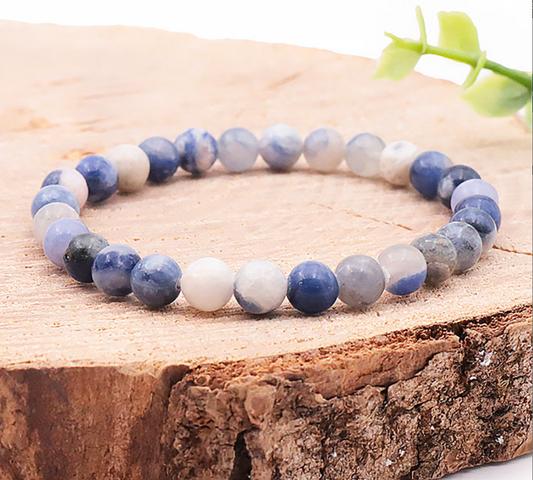 BRACELET BOULE 06MM SODALITE AB